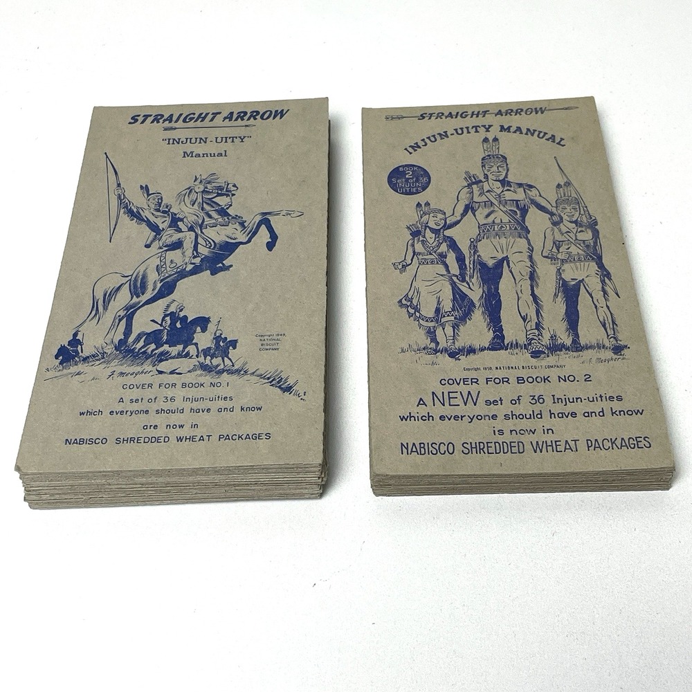 1949 1950 Nabisco Straight Arrow Cards Book 1 2 Lot of 60 Vintage